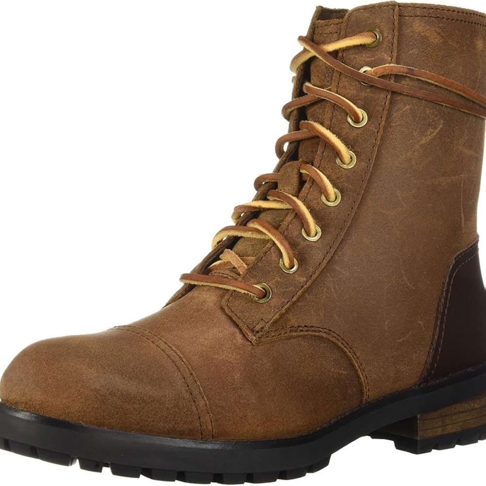 UGG women’s Kilmer Suede Leather Boots brown 10